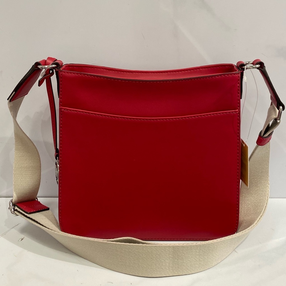 Michael Kors Jet Set Travel Small Crossbody Bag MK Dark Raspberry Studded - Picture 2 of 14